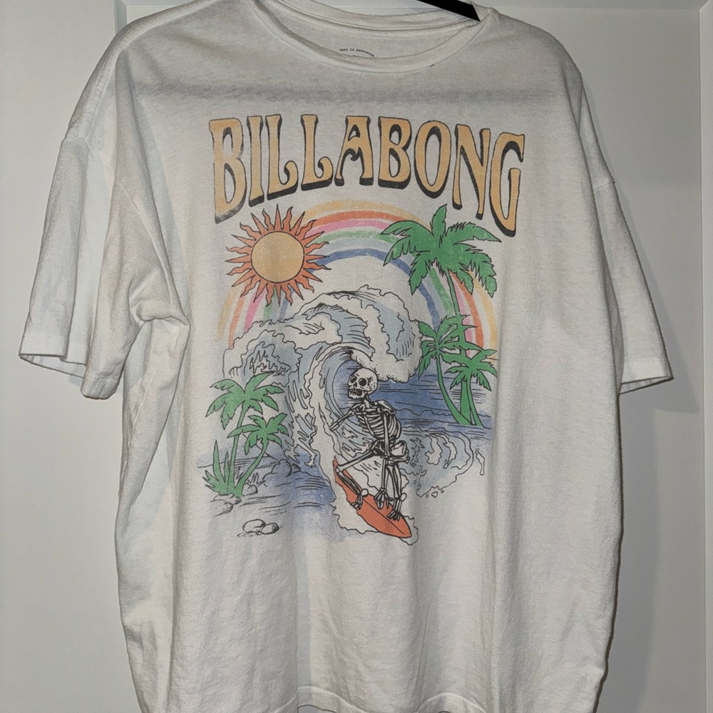 Billabong White Surf Graphic Tee